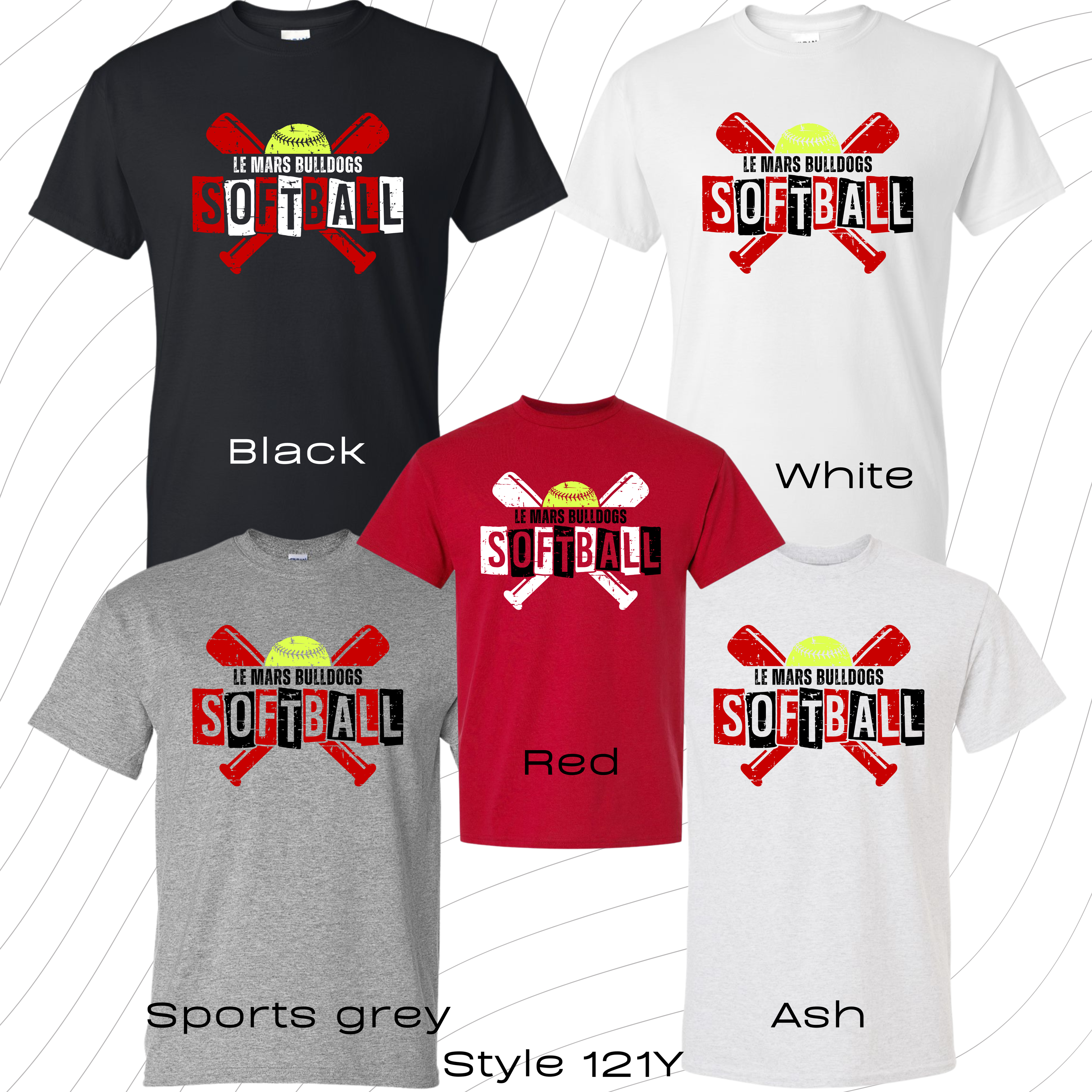 PRE-ORDER YOUTH softball style 121 t-shirt